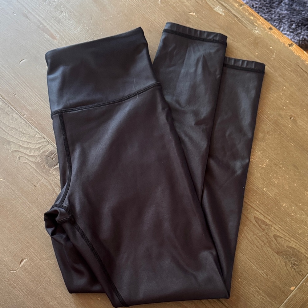 ZYIA Active shiny black leggings.  Like new!